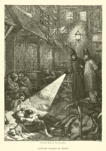 Marché de Newport de nuit - after Charles J. Staniland