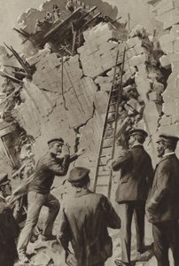 Un marin anglais aidant aux efforts de sauvetage après le tremblement de terre de Messine - after Charles Mills Sheldon