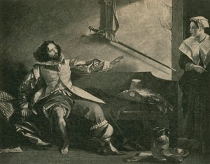 Charles Dickens en tant que Capitaine Bobadil, dans Chaque Homme dans son Humour - after Charles Robert Leslie