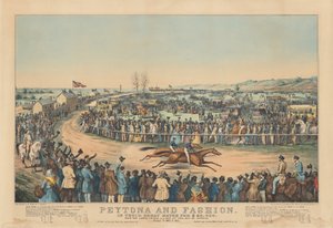 Peytona et Fashion : Dans leur grand match pour 20 000 $. Sur le Union Course L.I. 13 mai 1845, gagné par Peytona. Temps 7:39 3/4, 7:45 1/4 - after Charles Severin