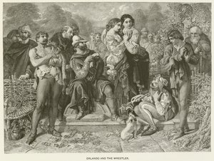 Orlando et le lutteur - after Daniel Maclise