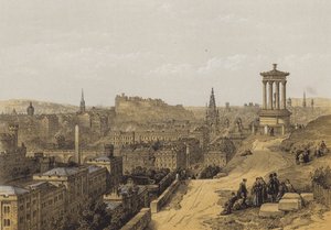 Édimbourg depuis Calton Hill - after David Roberts