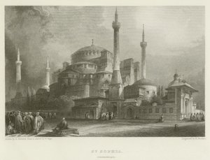 Sainte-Sophie, Constantinople - after David Roberts
