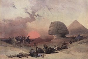 La Pyramide de Khéops et le Sphinx, près de Gizeh, Égypte
