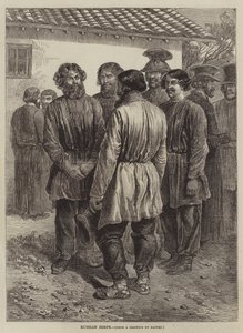 Serfs russes - after Denis Auguste Marie Raffet
