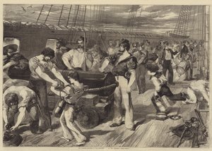 Au large de Kinburn, 17 octobre, le pont principal du Terrible, préparez-vous!