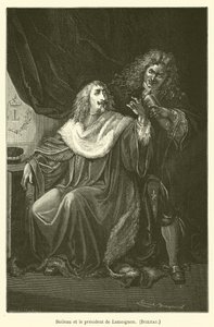 Boileau et le président de Lamoignon, Boileau - after Emile Antoine Bayard