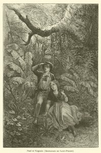 Paul et Virginie, Bernardin de Saint-Pierre - after Emile Antoine Bayard