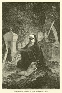 Une veuve au cimetière de Péra, Maxime du Camp - after Emile Antoine Bayard