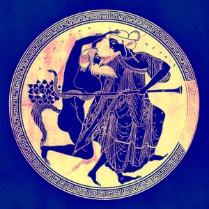 Satyre et Ménade, illustration des Peintures de vases grecs par J. E. Harrison et D. S. MacColl, publié en 1894 - after English School
