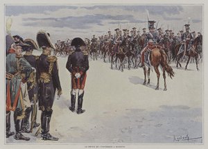 Napoléon passant en revue les troupes des Chevau-légers polonais à Bayonne - after Felicien baron de Myrbach Rheinfeld