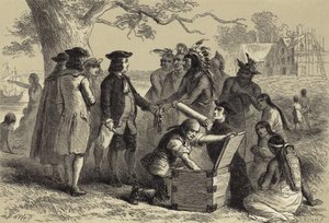 Le Traité de Penn avec les Indiens - after Felix Octavius Carr Darley