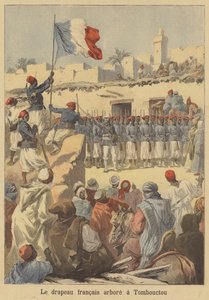 Levée du drapeau français à Tombouctou