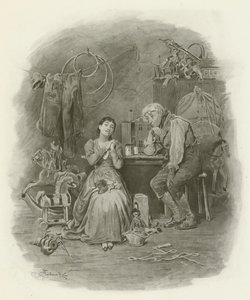 Caleb Plummer et sa Fille Aveugle - after Frederick Barnard