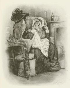 Mme Gamp - after Frederick Barnard