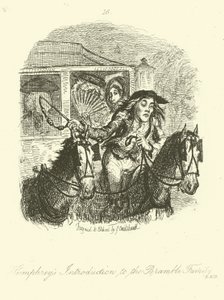Illustration pour Humphry Clinker de Tobias Smollett - after George Cruikshank
