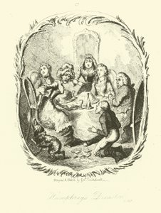 Illustration pour Humphry Clinker de Tobias Smollett - after George Cruikshank