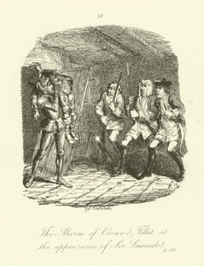Illustration pour Launcelot Greaves de Tobias Smollett - after George Cruikshank