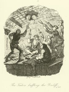 Illustration pour Peregrine Pickle de Tobias Smollett - after George Cruikshank