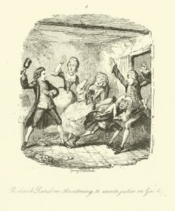 Illustration pour Roderick Random de Tobias Smollett - after George Cruikshank