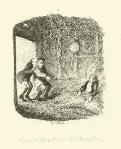 Illustration pour Roderick Random de Tobias Smollett - after George Cruikshank