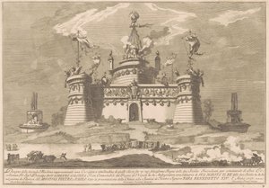 La Seconde Machine pour la Chinea de 1757 : La Forteresse de Cocagne - after Giuseppe Palazzi Giuseppe Pozzi after Paolo Posi