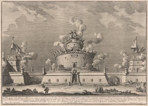 La Prima Macchina pour la Chinea de 1759 : Une forteresse - after Giuseppe Palazzi Giuseppe Vasi after Paolo Posi