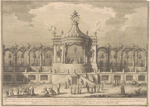 La seconde machine pour la Chinea de 1760 : Un pavillon de chinoiserie