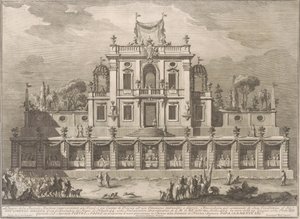 La Seconda Macchina pour la Chinea de 1762 : Un kiosque ou maison de plaisance de style ottoman