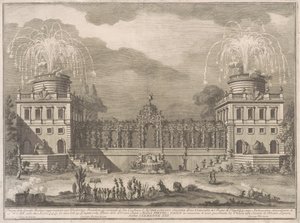 La Seconda Macchina pour la Chinea de 1763 : La récolte des raisins - after Giuseppe Palazzi Giuseppe Vasi after Paolo Posi