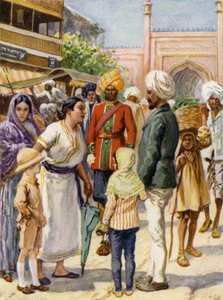 Dans un bazar indien - after Gordon Frederick Browne