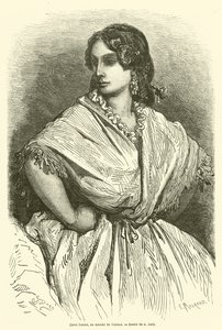 Jeune femme, au marché de Valence - Gustave after Dore