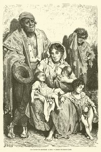 Une famille de mendiants à Jaén - Gustave after Dore