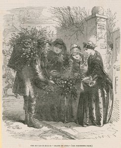 Le vendeur de gui (gravure) - after Hablot Knight Browne