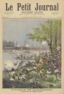 Une attaque dahoméenne repoussée par un canonnière française