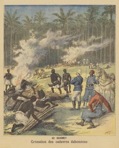 Crémation des corps des Dahoméens morts, Dahomey