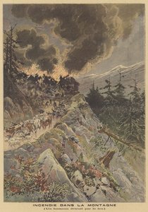 Feu dans les montagnes