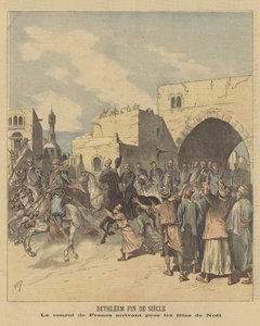 Le consul français arrivant à Bethléem pour les célébrations de Noël - after Henri Meyer