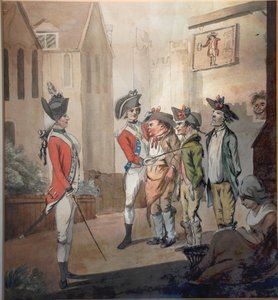 Armée britannique, groupe de recrutement britannique, 1780 - after Henry William Bunbury