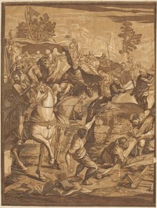 La Crucifixion (panneau gauche) - after Jacopo Tintoretto John Baptist Jackson