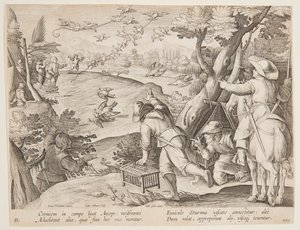 Chasse aux oiseaux - after Jan van der Straet, called Stradanus