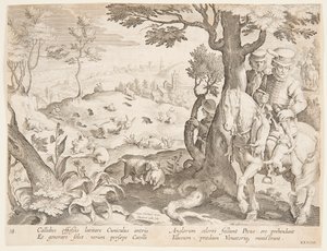 Chasse au lapin - after Jan van der Straet, called Stradanus