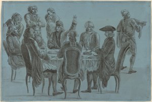 Le Repas des philosophes - after Jean Huber