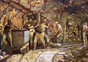 Dans une mine de diamants à Kimberley - after John Henry Frederick Bacon