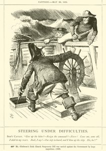 Naviguer sous des difficultés - after John Tenniel