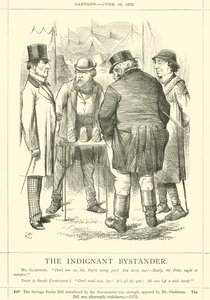 Le spectateur indigné - after John Tenniel