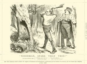 Bûcheron, épargne cet arbre! - after John Tenniel
