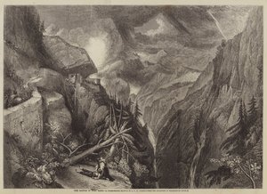 La bataille du fort Bard - after Joseph Mallord William Turner