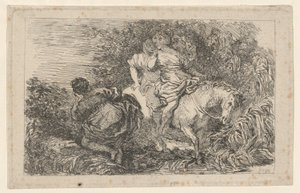 La fuite de Cloélie - after Livio Mehus Jean Honoré Fragonard
