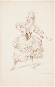 Une danseuse de ballet, Mademoiselle Marie Allard - after Louis Carrogis, called Carmontelle